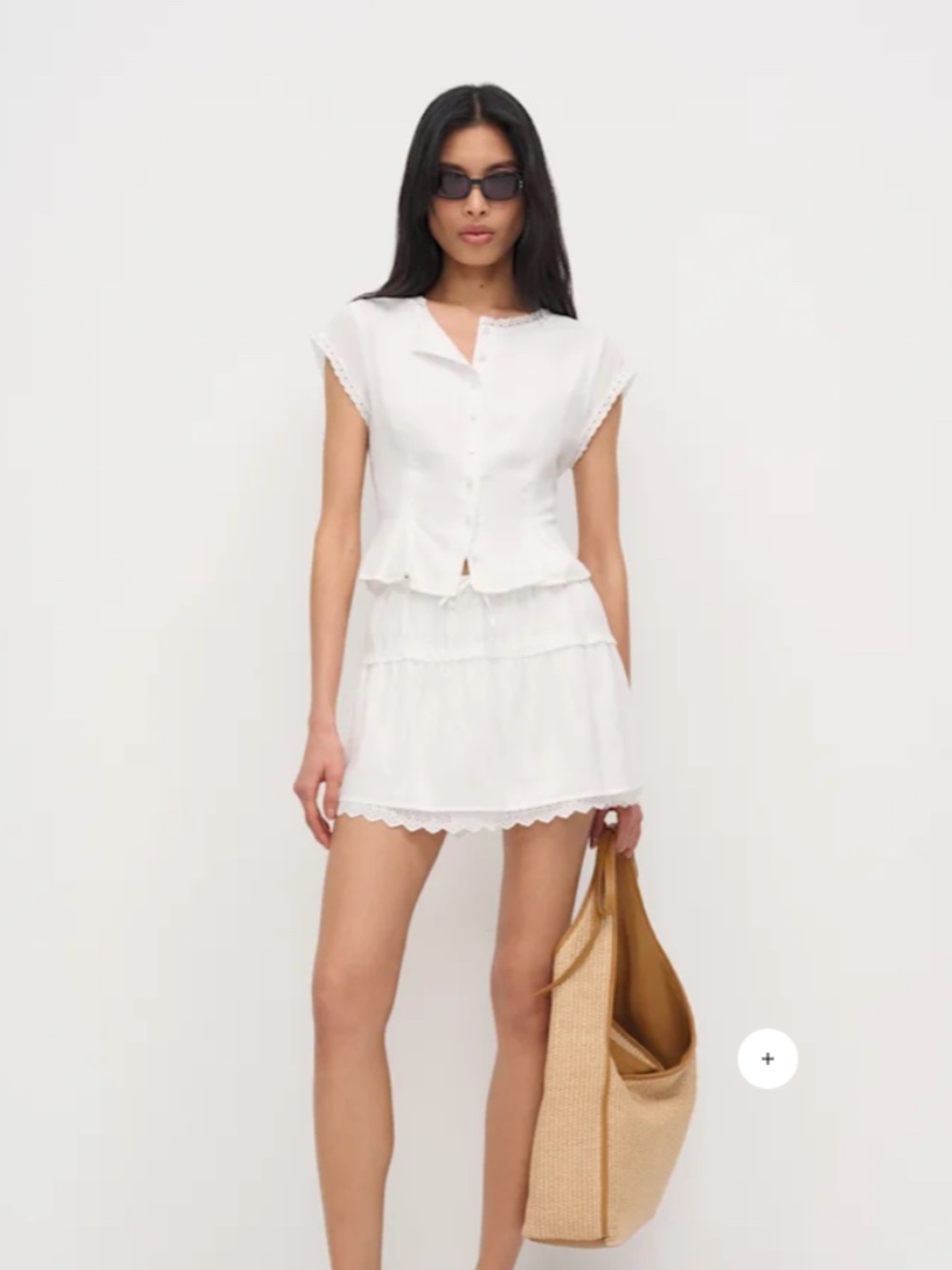 Reformation Valetta Two Piece Ivory - Size 4
